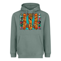 Sage basketball serape cowhide turquoise leopard glitter  brushstrokes Heavyweight Hoodie - Artiststas