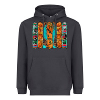 Smoke basketball serape cowhide turquoise leopard glitter  brushstrokes Heavyweight Hoodie - Artiststas