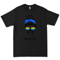 Black Blue Glitter Rainbow Mom Skull Premium Tee - Bettercallsaul