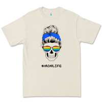 Bone Blue Glitter Rainbow Mom Skull Premium Tee - Bettercallsaul