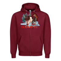Burgundy merry pigmas Zipper Hoodie - LillyAllenDesigns