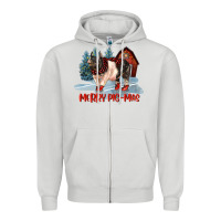 Merry Pigmas Zipper Hoodie | Teevron