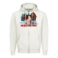 Oatmeal Heather merry pigmas Zipper Hoodie - LillyAllenDesigns