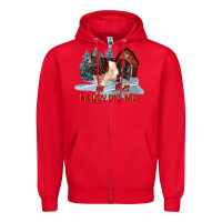 Red merry pigmas Zipper Hoodie - LillyAllenDesigns