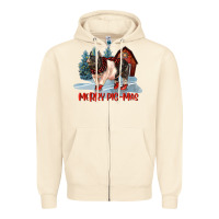 Sandshell merry pigmas Zipper Hoodie - LillyAllenDesigns