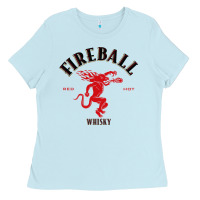 Baby Blue FIREBALL Ladies Tee - minhPixels