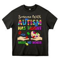 Asphalt someone with autism has taught me love needs no wo Heavy Core Tee - Artiststas