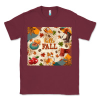 Burgundy Hello Fall Classic Tee - texasbilliewilder