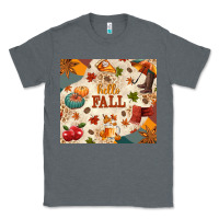 Charcoal Heather Hello Fall Classic Tee - texasbilliewilder