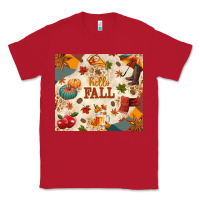 Red Hello Fall Classic Tee - texasbilliewilder