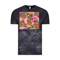 Cloud Black peace love hippie daisy Vintage Tee - TumblerDesignByShophia