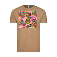 Vintage Coffee peace love hippie daisy Vintage Tee - TumblerDesignByShophia