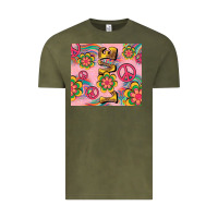 Vintage Olive peace love hippie daisy Vintage Tee - TumblerDesignByShophia