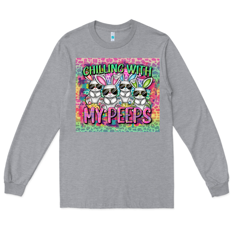 Easter Day Chilling With My Peeps Long Sleeve Tee by CowGirlArtShop | Teevron
