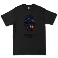 Black American Stars, American Flag Patterned Mom Skull Premium Tee - Bettercallsaul