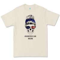 American Stars, American Flag Patterned Mom Skull Premium Tee | Teevron