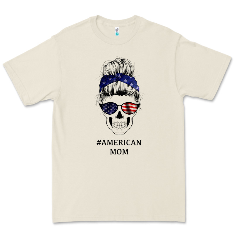 American Stars, American Flag Patterned Mom Skull Premium Tee by Bettercallsaul | Teevron