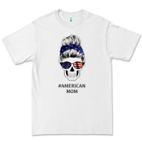 White American Stars, American Flag Patterned Mom Skull Premium Tee - Bettercallsaul
