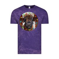 Cloud Purple Western Christmas Calf Vintage Tee - RanaPortraitStore