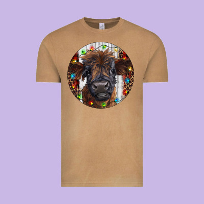 Western Christmas Calf Vintage Tee Designed By Ranaportraitstore