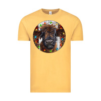 Vintage Mustard Western Christmas Calf Vintage Tee - RanaPortraitStore