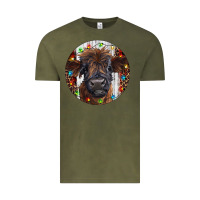 Vintage Olive Western Christmas Calf Vintage Tee - RanaPortraitStore