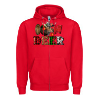 Red oh deer christmas Zipper Hoodie - LillyAllenDesigns