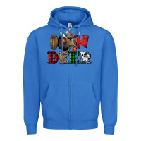 True Royal oh deer christmas Zipper Hoodie - LillyAllenDesigns