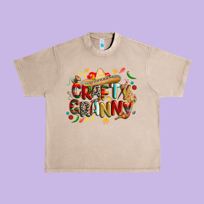 Cinco De Mayo Crafty Granny Urban Heavy Tee Designed By Cowgirlartshop