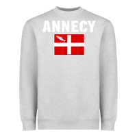 Heather Grey annecy flag national france pride gift t shirt Heavyweight Sweatshirt - minhPixels