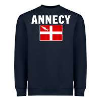 Navy annecy flag national france pride gift t shirt Heavyweight Sweatshirt - minhPixels