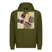 Army Green african drum seamless pattern Premium Hoodie - BundleAndBundleShop