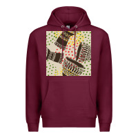 Burgundy african drum seamless pattern Premium Hoodie - BundleAndBundleShop