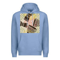 Colony Blue african drum seamless pattern Premium Hoodie - BundleAndBundleShop