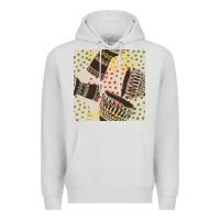 Dove Grey african drum seamless pattern Premium Hoodie - BundleAndBundleShop