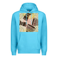 Ocean Blue african drum seamless pattern Premium Hoodie - BundleAndBundleShop