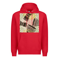 Red african drum seamless pattern Premium Hoodie - BundleAndBundleShop