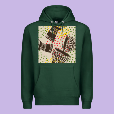 African Drum Seamless Pattern Premium Hoodie Designed By Bundleandbundleshop