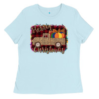 Baby Blue Merry Christmas Truck Ladies Tee - Bettercallsaul