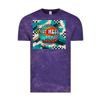 Cloud Purple hot mess boy mama with fire Vintage Tee - TumblerDesignByShophia