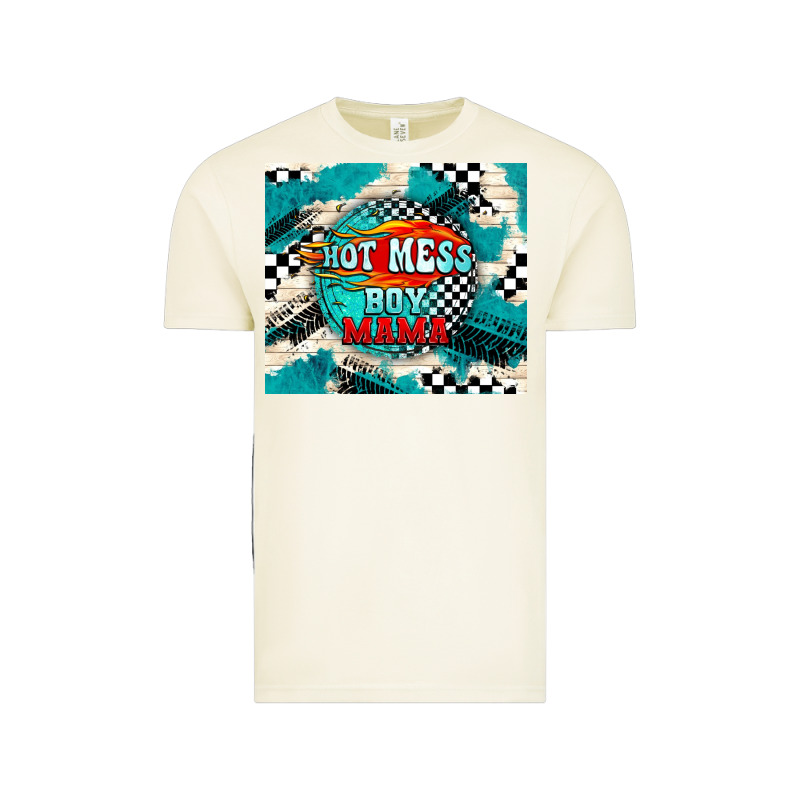 Hot Mess Boy Mama With Fire Vintage Tee by TumblerDesignByShophia | Teevron