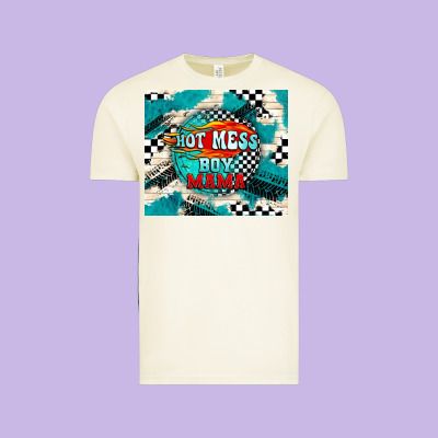 Hot Mess Boy Mama With Fire Vintage Tee Designed By Tumblerdesignbyshophia