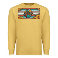 Antique Gold bucking bronco aztec shape license plate Premium Sweatshirt - Artiststas