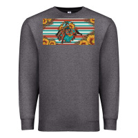 Charcoal Heather bucking bronco aztec shape license plate Premium Sweatshirt - Artiststas
