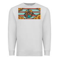 Dove Grey bucking bronco aztec shape license plate Premium Sweatshirt - Artiststas