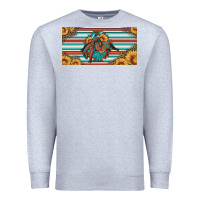Heather Grey bucking bronco aztec shape license plate Premium Sweatshirt - Artiststas