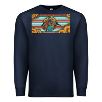 Navy bucking bronco aztec shape license plate Premium Sweatshirt - Artiststas