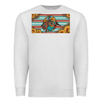 Oatmeal Heather bucking bronco aztec shape license plate Premium Sweatshirt - Artiststas