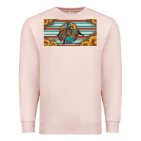 Pale Pink bucking bronco aztec shape license plate Premium Sweatshirt - Artiststas