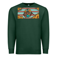Sports Green bucking bronco aztec shape license plate Premium Sweatshirt - Artiststas